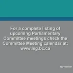 Legislative Assembly of British Columbia Committee A
